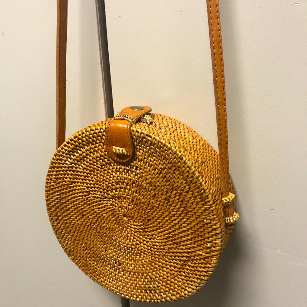 Woven Cross-Body Purse Bag